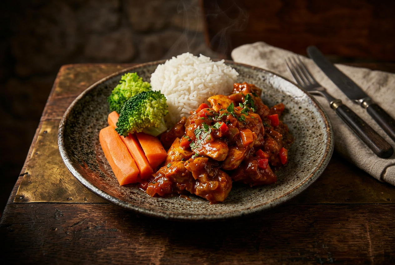 Chicken with Capsicum and Tomato Sauce