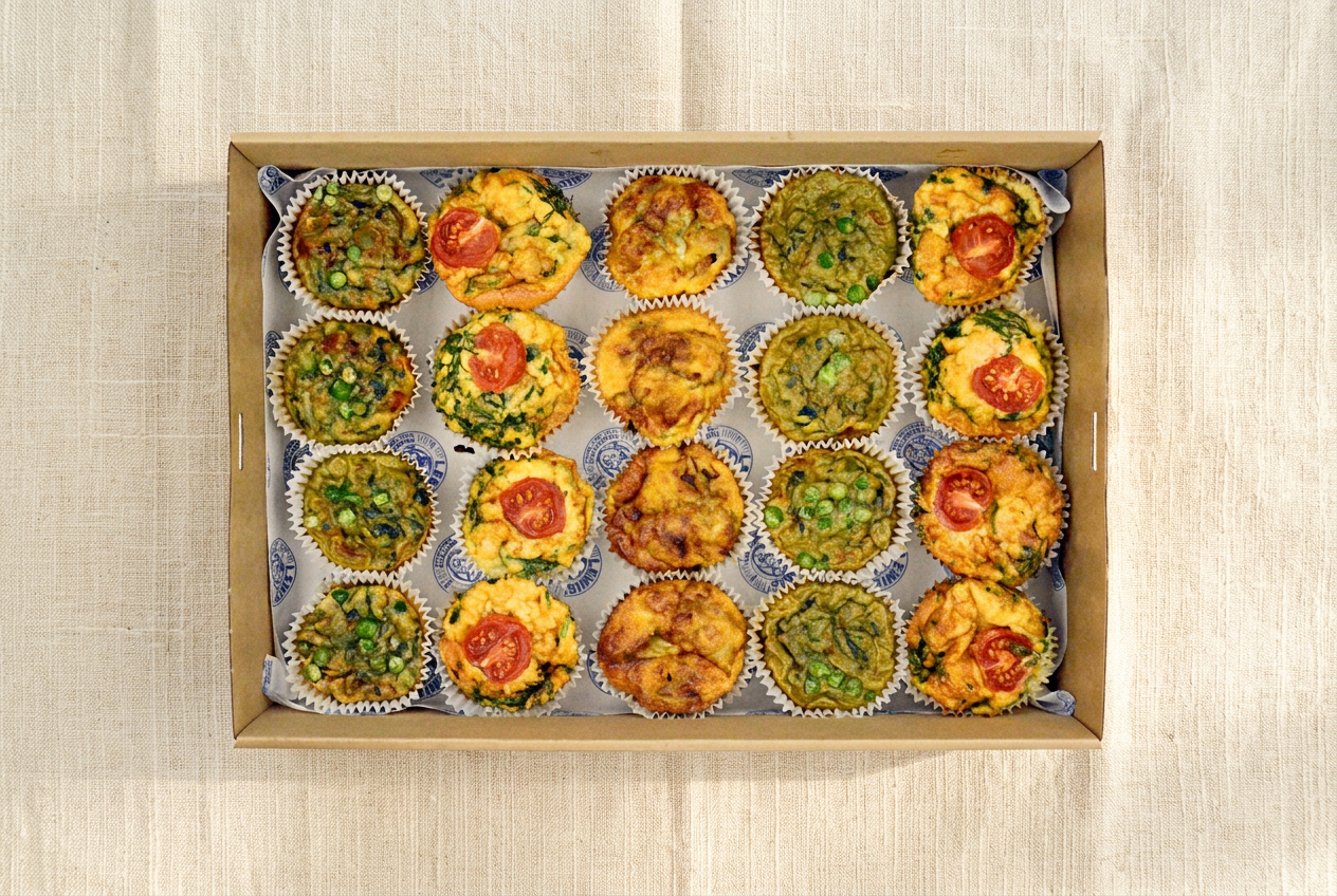 Mixed cold cocktail frittata platter