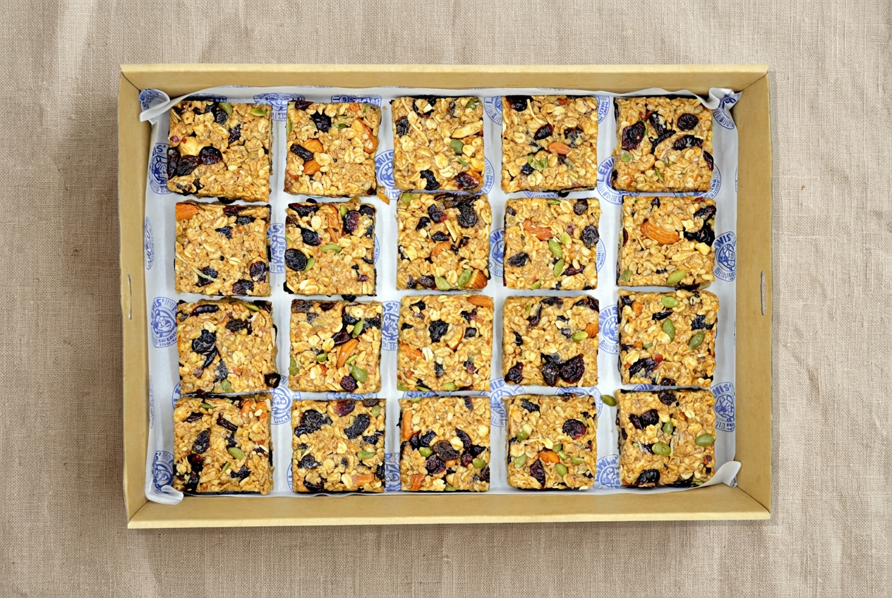 Health Slice 20 Pieces - tray of oat and seed slices